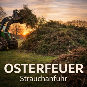 Strauchanfuhr Osterfeuer
