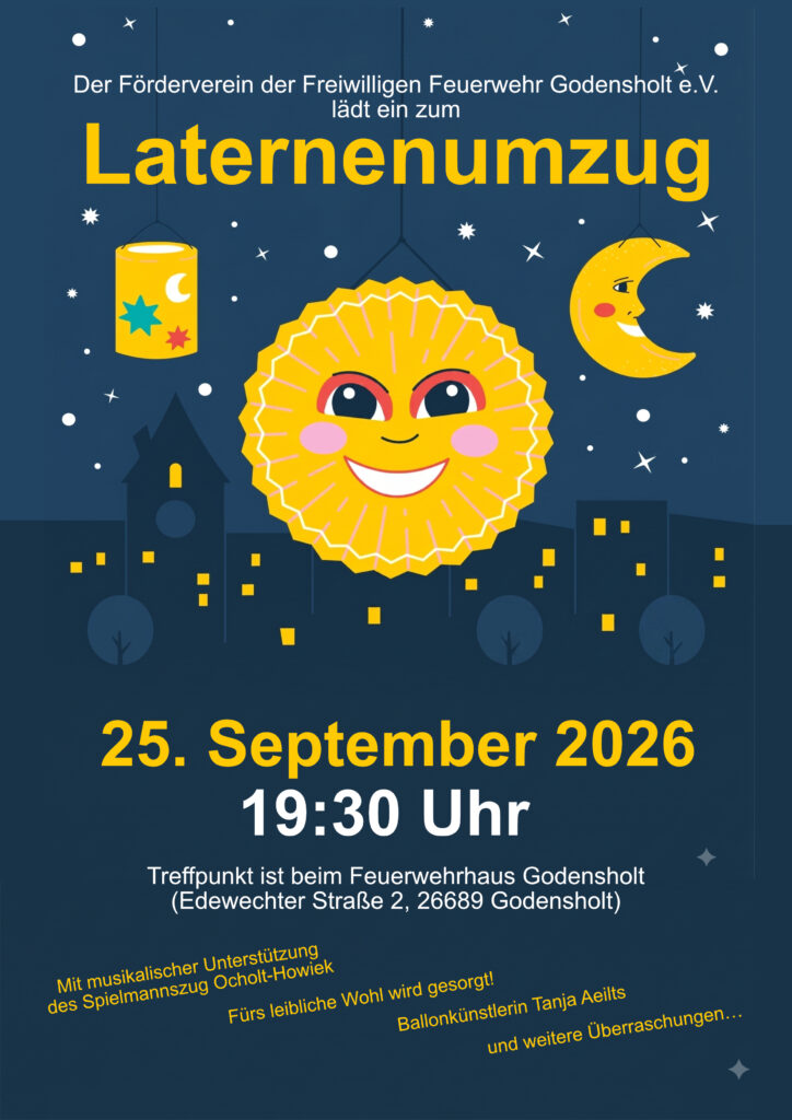 Laternenlauf der Freiwilligen Feuerwehr Godensholt